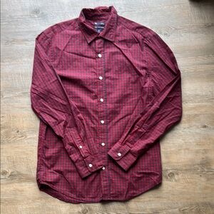 Men's Red and Blue Plaid Shirt